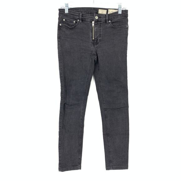 ALLSAINTS Jeans Women's Size 28 Track Low Rise Skinny Slim Fit Gray Medium Wash - Picture 1 of 8